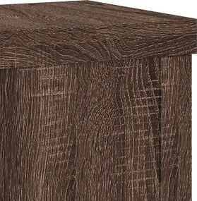 vidaXL Βάσεις Φυτών 2 Τεμ. Καφέ Δρυς 10x10x18 εκ. Επεξεργασμένο Ξύλο