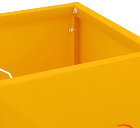 vidaXL Σχέδιο & βάση αποθήκευσης Μουσταρδί 15.5 x 15.5 x 49 εκ Ατσάλι