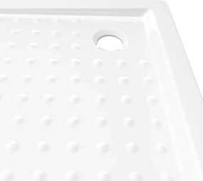 vidaXL Βάση Ντουζιέρας με Σχέδιο Τάπας Λευκή 80 x 80 x 4  εκ. από ABS