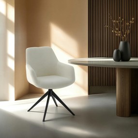 Helena Dining Chair with Armrests White