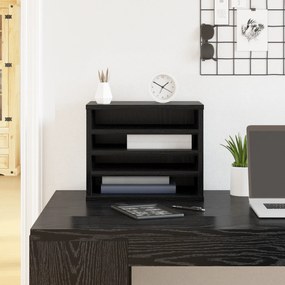 vidaXL Οργανωτής Γραφείου  Μαύρη Δρυς 36x26x29.5 cm Επεξεργασμένο Ξύλο