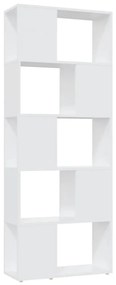 vidaXL Βιβλιοθήκη/Διαχωριστικό Χώρου Λευκό 60x24x155 εκ. Μοριοσανίδα
