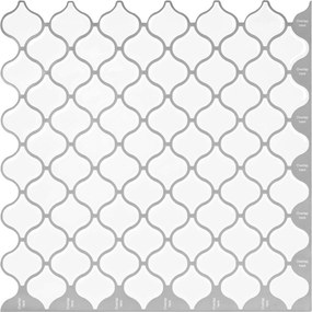 vidaXL Tile Λαμπτήρα 10 pcs Λευκό 27 x 27 εκ. Πολυουρεθάνη και PET