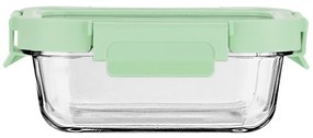 Φαγητοδοχείο Click&Seal Με Καπάκι Mint Γυαλί/Πλαστικό 370ml 16.3x12.3x6.2cm Estia 01-26554