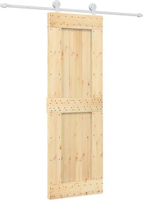 vidaXL Συρόμενη Πόρτα Φυσικό και Λευκό 70 x 210 cm
