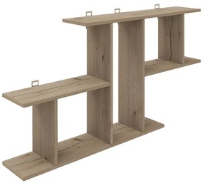 Ραφιέρα τοίχου Vertoura σε oak απόχρωση 116x18,5x60 εκ. 116x18.5x60 εκ.