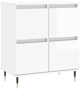 vidaXL Ντουλάπι Γυαλιστερό Λευκό 60x35x70 εκ. από Επεξεργασμένο Ξύλο