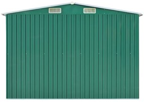 vidaXL Αποθήκη Κήπου Πράσινη 257 x 990 x 181 εκ. Γαλβανισμένο Ατσάλι