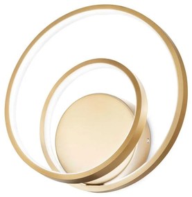 Φωτιστικό Τοίχου - Απλίκα Oz Dali 304502 29x30cm LED 28W 3000K 2500Lm Brass Ideal Lux
