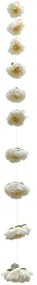 Τεχνητή Γιρλάντα Παιώνια 00-23838-10-2 Φ11x180cm Ecru Marhome Ύφασμα,Πλαστικό