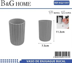 Θήκες οδοντόβουρτσας πλαστικές σε σετ 5Χ - Grey - 21597