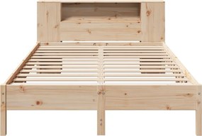 vidaXL Κρεβάτι Βιβλιοθήκη Χωρίς Στρώμα 120x200 εκ Μασίφ Ξύλο Πεύκο