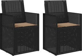 vidaXL Καρέκλες Εστιατορίου Κήπου 2 pcs Ανθρακί και Taupe PP