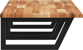 vidaXL Ράφι Νιπτήρα Τοίχου από Ατσάλι / Μασίφ Ξύλο Ακακίας
