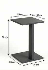 Βοηθητικό Τραπεζάκι Γκρι BIGRI 35x35x56