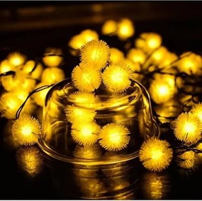 Stewehome Ηλιακό φωτιστικό κήπου με 100 led και ηλιακά πάνελ Κίτρινο