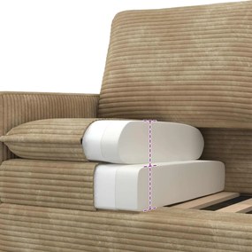 vidaXL Καναπές Taupe 156 x 81 x 87,5 εκ Πολυεστέρας