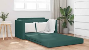 vidaXL Κρεβάτι καναπές 110cm Σκούρο Πράσινο ύφασμα