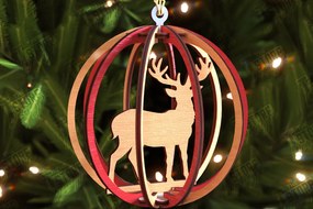 Intra απο ξύλο plywood 3mm-4mm πάχος 3D Παιχνίδι Χριστουγεννιάτικου Δέντρου | Διακόσμηση διακοπών Δίασταση 15x15 cm INTRAFABR-106124654