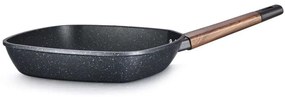 Τηγάνι - Γκριλιέρα Αντικολλητική Indigo HS00160628 28x28x4,5cm Brown-Black Max Home 28cm Aluminium