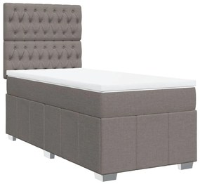 ΚΡΕΒΑΤΙ BOXSPRING ΜΕ ΣΤΡΩΜΑ TAUPE 100 X 200 ΕΚ. ΥΦΑΣΜΑΤΙΝΟ 3293890