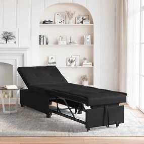 vidaXL Κρεβάτι καναπές Μαύρο 194 x 67 x 82 εκ Μικροΐνες