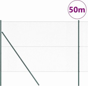 vidaXL Έξιγωνο φράχτη σταθερού εδάφους 50 x 1,5 m Γκρι Δίχτυ