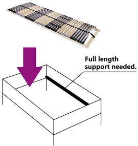 vidaXL Βάση κρεβατιού με λάμες Καφέ 80 x 190 cm Στερεό Ξύλο Μηλιάς