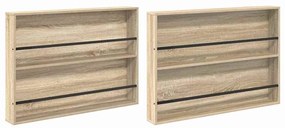 vidaXL Ράφι Περιοδικών με ράφι 2 pcs Δρύς Sonoma 100 x 12 x 70 εκ