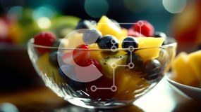 Σετ των 2 Intra Συλλεκτικό Ξύλινο Παζλ Plywood 4mm - Φρέσκο και νόστιμο μπολ με ανάμεικτα φρούτα Σε Ξύλινο Κουτί - Διαστάσεις: 10x10 cm – 25 κομμάτια