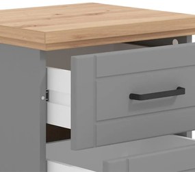 Κομοδίνο Valencia Γκρί - Αrtisan Oak - Γκρί Μάτ 46x41x47.5 εκ. 46x41x47.5 εκ.