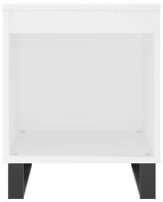 Κομοδίνο Λευκό 40 x 35 x 50 εκ. από Επεξεργασμένο Ξύλο - Λευκό