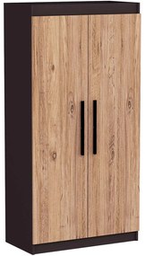 Ντουλάπα Δίφυλλη Akser 550ARN3156 90x45x180cm Pine-Anthracite Δίφυλλη
