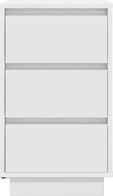 vidaXL Κομοδίνο με φώτα LED Λευκό 38x34x65 cm