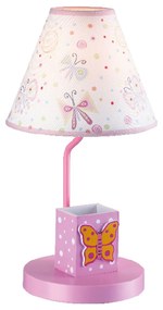 Φωτιστικό Επιτραπέζιο Butterfly MT120191 Pink Metal, Fabric