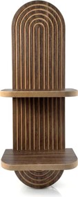 Ραφιέρα τοίχου Artwill Megapap Mdf χρώμα wenge 26x13x70εκ.