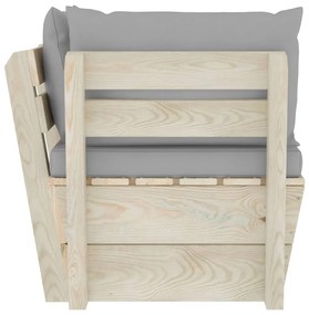 vidaXL Καναπές Κήπου Γωνιακός από Παλέτες Εμποτισμένο Ξύλο Ερυθρελάτης