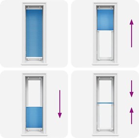 vidaXL Πλισέ Στόρι Μπλε 45x150 εκ. Πλάτος Υφάσματος 44,4 εκ. Πολυεστέρας