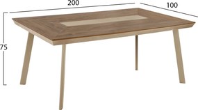 ΣΕΤ ΤΡΑΠΕΖΑΡΙΑΣ TABER HM10738.04 ΤΡΑΠΕΖΙ &amp; 6 ΠΟΛΥΘΡΟΝΕΣ-ΑΛΟΥΜΙΝΙΟ &amp; POLYWOOD-ΣΑΜΠΑΝΙ