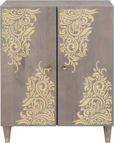 vidaXL Πλαϊνό γραφείο Γκρι και Χρυσό 60 x 33 x 75 cm