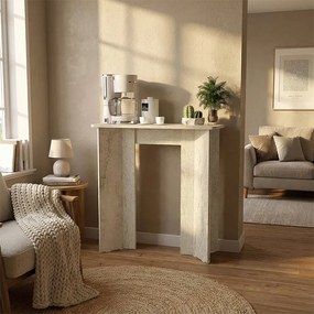 Κονσόλα Mara Megapap χρώμα travertine 90x29,6x91,8εκ.