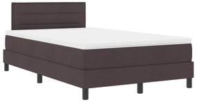 vidaXL Στρώμα με Βάθρο σε Σκούρο Καφέ 120x190 εκ. Ύφασμα