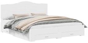 vidaXL Σκελετός Κρεβατιού Λευκό 180 x 200 cm Επεξεργασμένο ξύλο