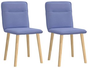 vidaXL Καρέκλες τραπεζαρίας 2 τεμάχια τζιν μπλε ύφασμα