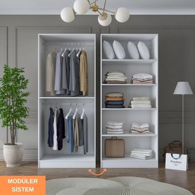 Ντουλάπα Λευκό BREFU 180x57.5x210