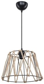 Pakoworld Φωτιστικό Οροφής Μονόφωτο PWL-1160 1xΕ27 Φ31x23.5εκ Μπεζ Φυσικό-Μαύρο 147-000097