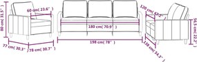vidaXL Πολυθρόνες Σετ 3 Τεμαχίων Κρεμ από Βελούδο με Μαξιλάρια
