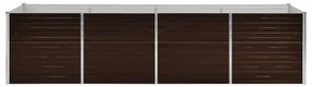 vidaXL Ζαρντινιέρα Υπερυψωμένη Καφέ 320x80x77 εκ. Γαλβανισμ. Χάλυβας