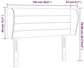 Κεφαλάρι με Πτερύγια Σκούρο Πράσινο 103x23x78/88 εκ. Βελούδινο 3117329
