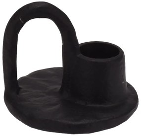 Διακοσμητικό Κηροπήγιο με χερούλι και διαστάσεις 7.5x6cm, Μαύρο